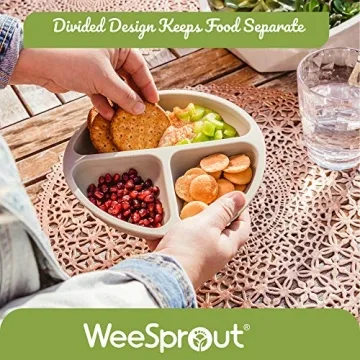 WeeSprout Silicone Plates for Safe Mealtimes