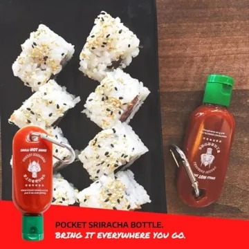 Pocket Sriracha Mini Sriracha Hot Sauce Bottle Keyring 1 PACK Bring Hot Sauce with you Everywhere - Great Chilli Sauce Gift (Shipped Empty)