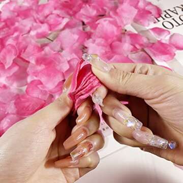 Ronchall 3000 Pcs Rose Petals Artificial Flower Wedding Party Flower Decoration for Romantic Night V...