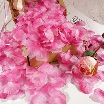 Ronchall 3000 Pcs Rose Petals Artificial Flower Wedding Party Flower Decoration for Romantic Night Valentine Day