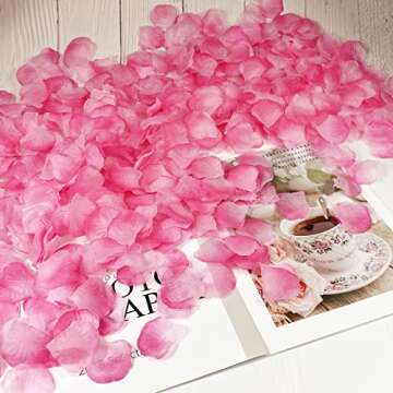 Ronchall 3000 Pcs Rose Petals Artificial Flower Wedding Party Flower Decoration for Romantic Night Valentine Day