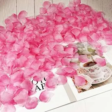 Ronchall 3000 Pcs Rose Petals Artificial Flower Wedding Party Flower Decoration for Romantic Night Valentine Day
