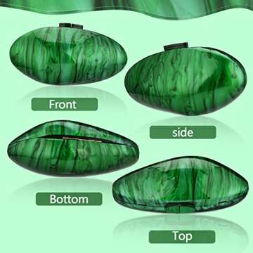 Gets Acrylic Purses and Handbags for Women Shell Shape Shoulder Crossbody Bag with Chain Elegant Clu...