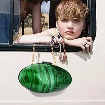 Elegant Acrylic Shell Shaped Clutch Purse for Women