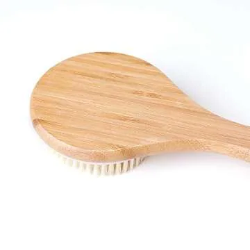 Ithyes Long Handled Natural Bristle Body Brush Exfoliates