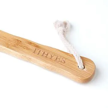 Ithyes Long Handled Natural Bristle Body Brush Exfoliates