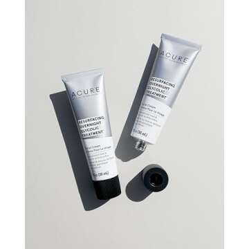 ACURE Resurfacing Overnight Glycolic Treatment - Night Dewy Glow Cream with Moonstone,True Unicorn R...