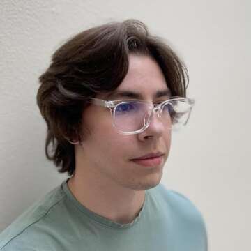 VISOONE Blue Light Blocking Glasses Square with Anti Computer Glare for Gaming Women and Men MONTANA