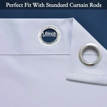 SimpleHome Ombre Room Darkening Curtains for Boys Bedroom, Light Blocking Gradient Grey White to Blue Thermal Insulated Grommet Window Curtains/Drapes for Living Room,2 Panels, 52x84 inches Length