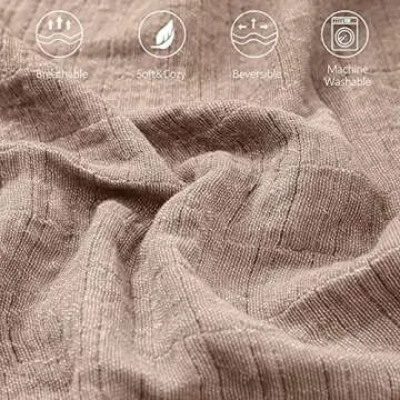 SE SOFTEXLY Muslin Throw Blankets, 4-Layer Cotton Blanket for Couch/Bed,Light Comfortable Breathable Gauze Blanket All Season,Muslin Blankets Full/Queen Size for Adults(80" x 90",Coffee)