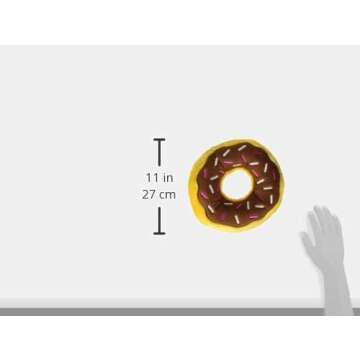 ZippyPaws Donutz - Stuffed Dog Toys to Keep Them Busy, For Medium and Large Dogs, Squeaky Pet Toy for Boredom, Chew Toy with Stuffing, Soft Plush Puppy Products, Funny Food Toy - Jumbo Chocolate Donut