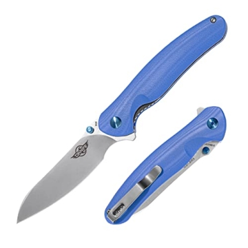 OKNIFE Drever Pocket knife for Men, Folding Knife with Clip and G10 handle for Outdoor, Camping, Hik...