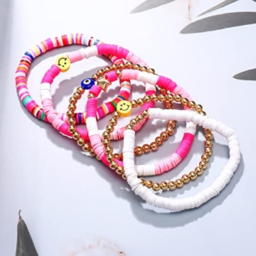 Chic 28-30 Pcs Heishi Surfer Bracelets Set for Summer Style