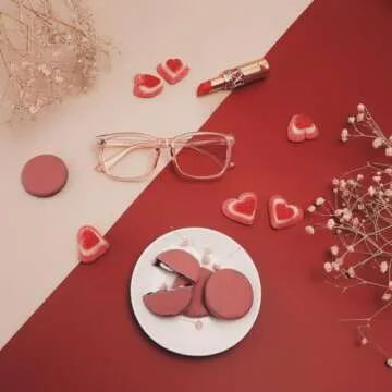 Cyxus Stylish Pink Red Blue Light Blocking Glasses for Women