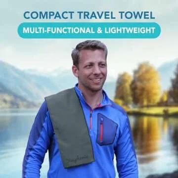 Youphoria Microfiber Travel Towel Fast Drying Lightweight - Quick Dry Towel for Camping, Beach, Backpacking, Hiking, & Sport