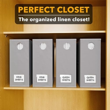 SpaceAid Foldable Bed Sheet Organizers for Linen Closet