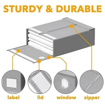 SpaceAid Foldable Bed Sheet Organizers for Linen Closet