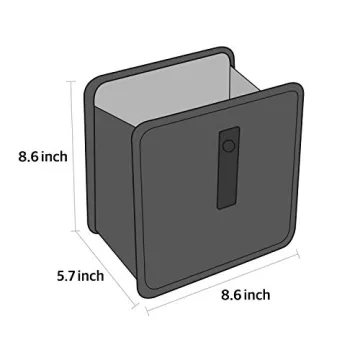 KMMOTORS Foldable Car Trash Can Vegan Leather Oxford Cloth