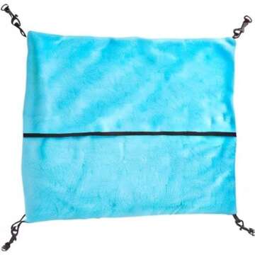 MidWest Homes for Pets Ferret Nation Large Hammock for Ferret Nation & Critter Nation Small Animal Cages | Measures 17L x 13W x 8H- inches,Purple/Teal