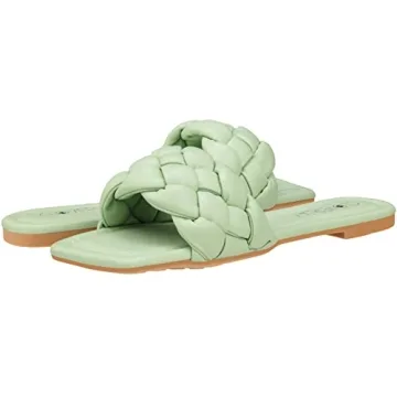 Stylish Vegan CLOVERLAY Yara Square Open Toe Slides