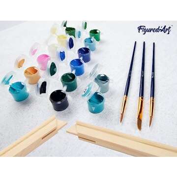 Figured'Art Paint by Numbers Kit for Adults - Flowers & Birds