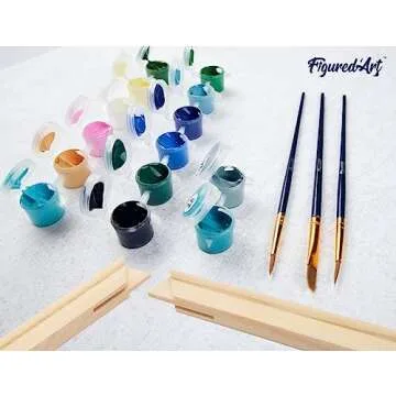 Figured'Art Paint by Numbers Kit for Adults - Flowers & Birds