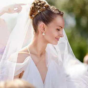 EBOOT 40 Pack Rhinestone Hair Bins Bridal Wedding Crystal Clips Accessories Decorative for Women and Girls