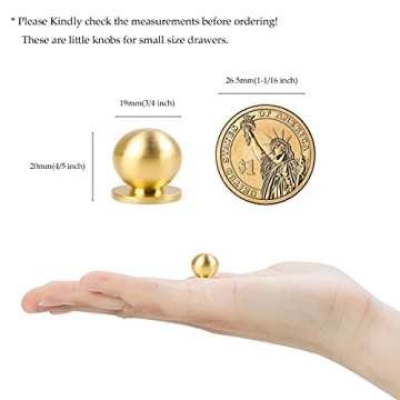 Elegant RZDEAL Solid Brass Round Pulls for Furniture