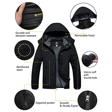 GEMYSE Men's Ski Jacket - Warm Waterproof Winter Coat