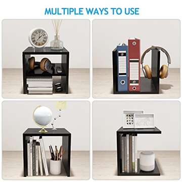 LORYERGO Monitor Stand - Monitor Stand Riser with 2 Tier Shelf, Desktop Organizer, Computer Monitor Stand for Screen, Laptop, Printer, Bookshelf for Home & Office