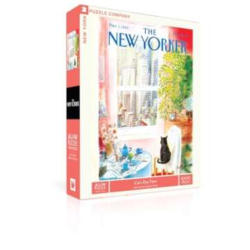 New York Puzzle Company - New Yorker Cat's Eye View - 1000 Piece Jigsaw Puzzle for Family Game Nights by Jean-Jacques Sempé