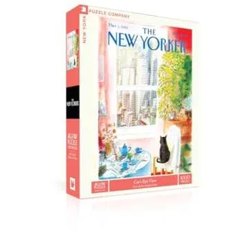 New York Puzzle Company - New Yorker Cat's Eye View - 1000 Piece Jigsaw Puzzle for Family Game Nights by Jean-Jacques Sempé