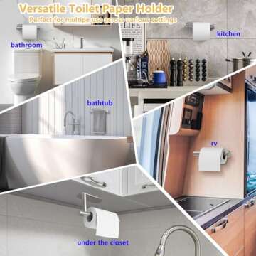 Versatile WYSE Self Adhesive Toilet Paper Holder Silver