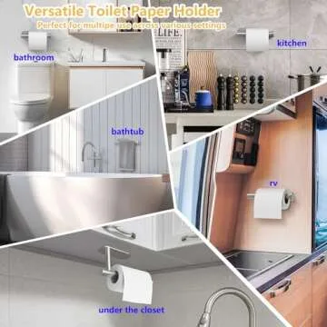 Versatile WYSE Self Adhesive Toilet Paper Holder Silver