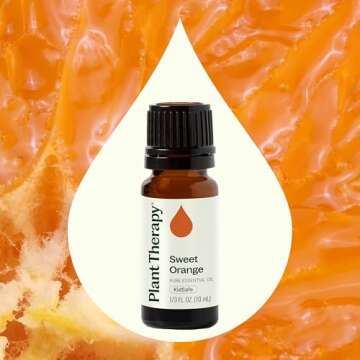 Plant Therapy Sweet Orange Essential Oil 100% Pure, Undiluted, Natural Aromatherapy, Therapeutic Grade 10 mL (1/3 oz)