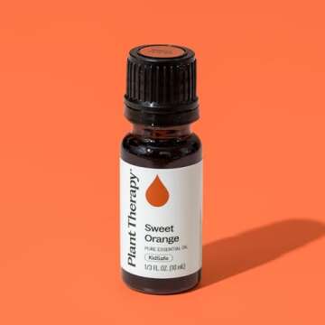 Plant Therapy Sweet Orange Essential Oil 100% Pure, Undiluted, Natural Aromatherapy, Therapeutic Grade 10 mL (1/3 oz)