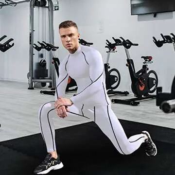 2/3 Pack Men's Compression Shirts Long Sleeve Workout Shirts Mock Turtleneck Athletic Base Layer Active Undershirts Tops