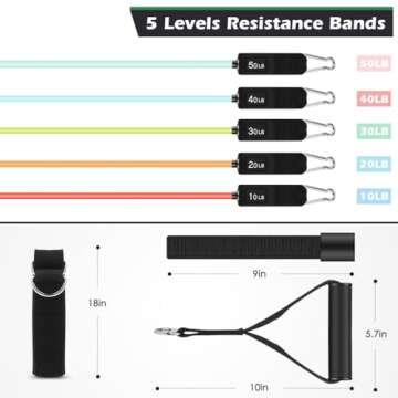 WHATAFIT Adjustable Exercise Resistance Bands for Home Gym