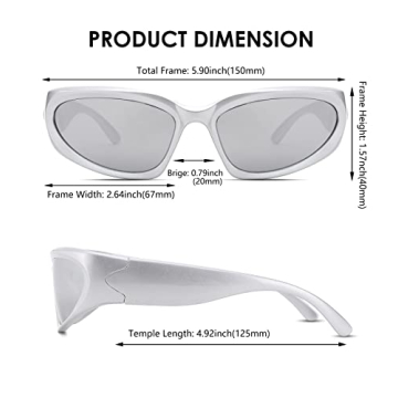 NULOOQ Wrap Around Trendy Sunglasses for All