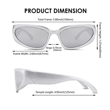 NULOOQ Wrap Around Trendy Sunglasses for All