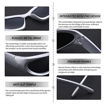 NULOOQ Wrap Around Trendy Sunglasses for All