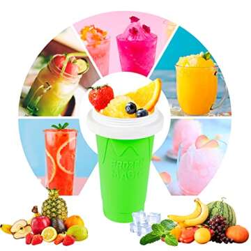 Slushy Maker Cup - Quick Frozen Magic Squeeze Cup with Straw Spoon & Luxury Box for Fun Treats