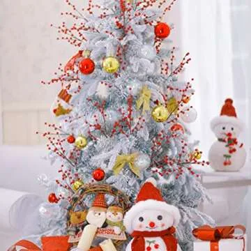 Stylish Red Holly Berry Stems for Holiday Decor