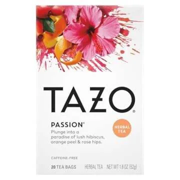TAZO Passion Herbal Tea Bags - Hot or Iced - 120 Bags