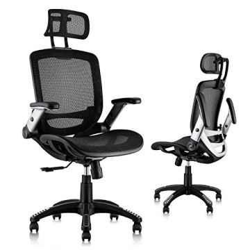 GABRYLLY Ergonomic Office Chair with Adjustable Headrest for Comfort