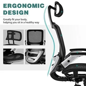 Ergonomic Office Chair with Headrest - GABRYLLY