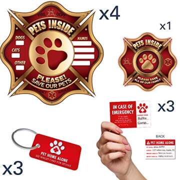 Vinyl Friend Pet Alert Stickers for Fire Safety