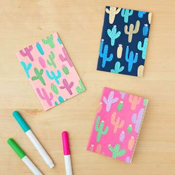 Paper Junkie 24 Pack Mini Paper Notebooks for Kids, Bulk Pocket Notepads with 48 Lined Pages for Jou...