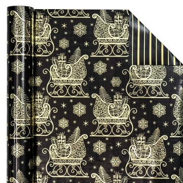 WRAPAHOLIC Reversible Christmas Wrapping Paper for Celebrations