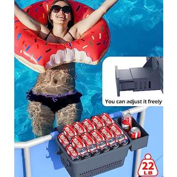 Awiivee Poolside Storage Basket for Above Ground Pools